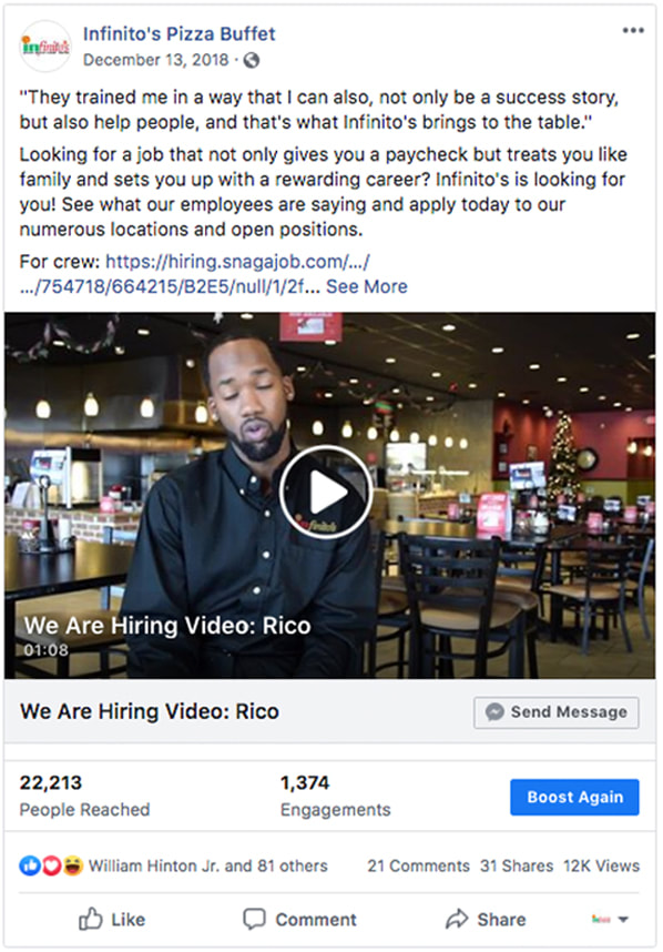 Hiring Video Facebook